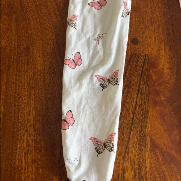 Kyte Baby Pink and White Butterfly Footie